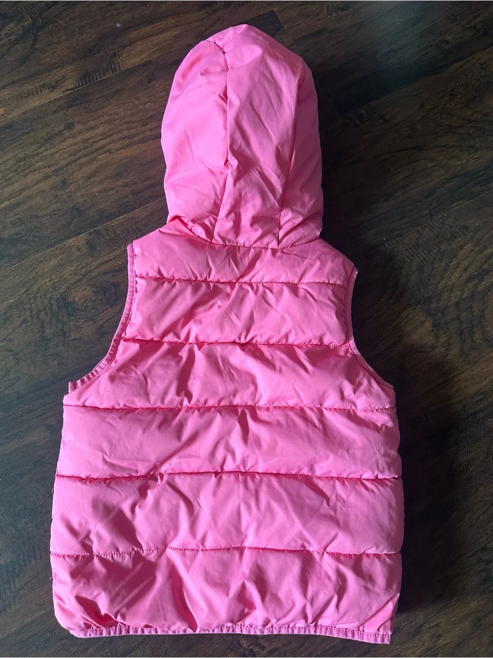 Gymboree Pink Hooded Puffer Vest with Bow Pockets